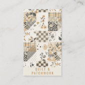 Pastell-Beige-Quilt-Patchwork-Handmade-Kleidung Visitenkarte (Vorderseite)