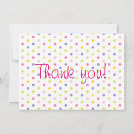 Pastell besprühen Tupfen-Babyparty danken Ihnen Dankeskarte