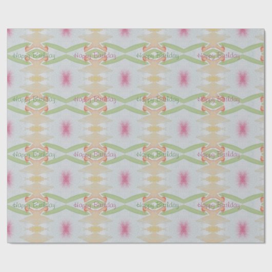 Pastell Birthday Wrapping Paper Geschenkpapier (Flach)