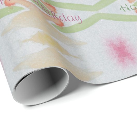 Pastell Birthday Wrapping Paper Geschenkpapier (Rolleneckpunkt)