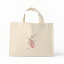 Pastell-Blätter-Tasche