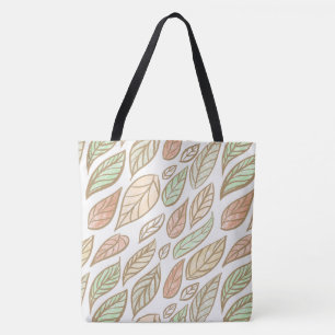 Pastell-Blattmuster Botanik Tasche