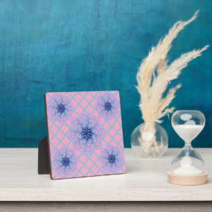 Pastell Blau Lila Blumenmuster Ästhetik Nahtlos Fotoplatte