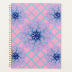Pastell Blau Lila Blumenmuster Ästhetik Nahtlos Planer