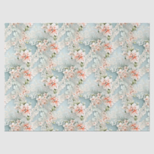 Pastell Blau & Pink Viktorianisch Florals & Lace Seidenpapier