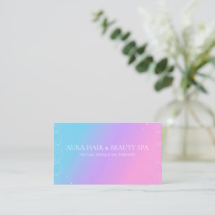 Pastell Blau Rosa Spiraldrahtgitter-Funkeln Visitenkarte