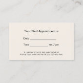 Pastell Blau und Beige Berufliche Zahnpflege Terminkarte (Rückseite)