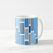 Pastell Blau und Grau Muster, Kaffeetasse (VorderseiteRechts)