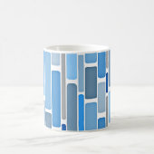 Pastell Blau und Grau Muster, Kaffeetasse (Mittel)