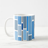 Pastell Blau und Grau Muster, Kaffeetasse (Links)