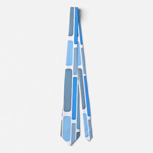 Pastell Blau und Grau Muster, Krawatte (Vorderseite)