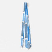 Pastell Blau und Grau Muster, Krawatte (Rückseite)