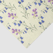 Pastell Blau und Lila Bell-Blume Seidenpapier (Ausschnitt)