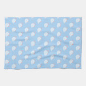 Pastell Blau und Rosa Teekannenmuster Geschirrtuch (Horizontal)
