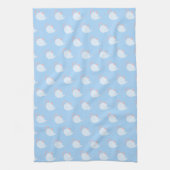 Pastell Blau und Rosa Teekannenmuster Geschirrtuch (Vertikal)