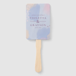 Pastell Blue Abstrakt Art Fächer