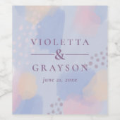 Pastell Blue Abstrakt Art Weinetikett (Einzelnes Label)