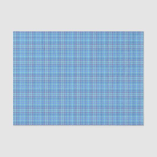 Pastell Blue Kariert Seidenpapier (Vorderseite)