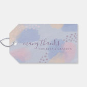 Pastell Blue Moderne Abstrakte Kunst Geschenkanhänger (Rückseite Horizontal)