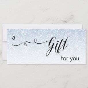 *~* Pastell Blue Rainbow Glitzer Trendy Gift Card