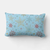 "Pastell Blue Star Pattern Lumbar Pillow Lendenkissen (Rückseite)