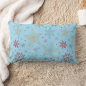 "Pastell Blue Star Pattern Lumbar Pillow Lendenkissen (Decke)