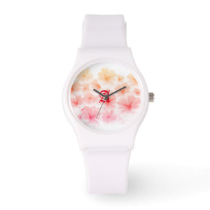 Pastell Blume Aquarellfarbe Personalisiert Armbanduhr