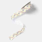 Pastell Blume Creme Satinband (Rückseite)