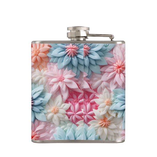 Pastell-Blume Flachmann (Rückseite)