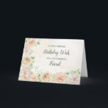Pastell Blume Friend Geburtstagskarte Karte<br><div class="desc">Hübsche und nachdenkliche Begrüßungskarte für den Geburtstag Ihres Freundes mit zarten Frühlingspastellfarben Aquarell-Blume.</div>