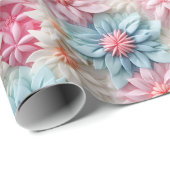 Pastell-Blume Geschenkpapier (Rolleneckpunkt)