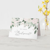 Pastell Blume Glitzer werden Sie meine Bridesmaid Karte (Gelbe Blume)