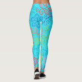Pastell-Blume Leggings (Rückseite)