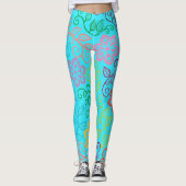 Pastell-Blume Leggings (Vorderseite)