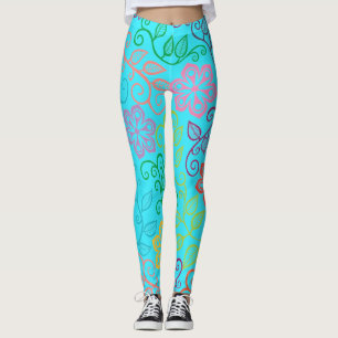 Pastell-Blume Leggings