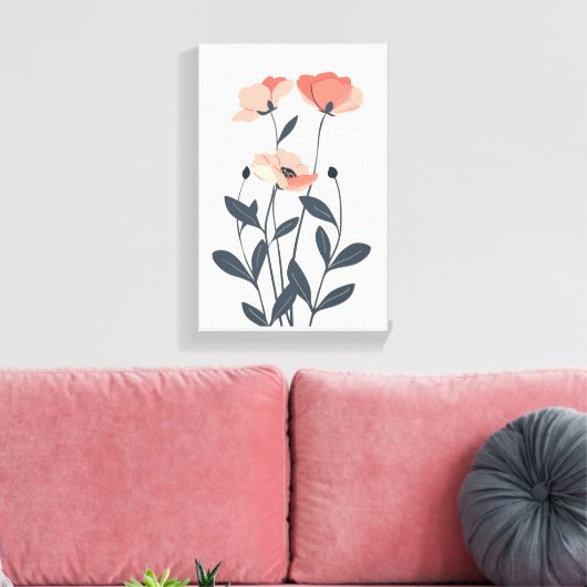 Pastell-Blume Leinwanddruck (Insitu (Wohnzimmer))