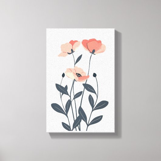 Pastell-Blume Leinwanddruck (Vorderseite)