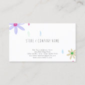 Pastell-Blume | Monogram Visitenkarte (Rückseite)