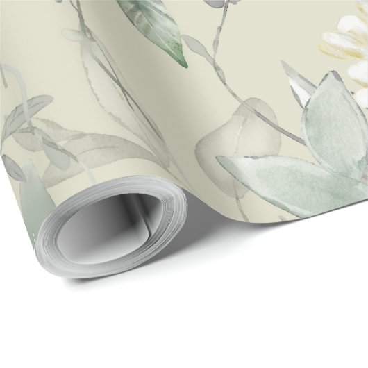 Pastell-Blume nahtlos Geschenkpapier (Rolleneckpunkt)