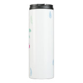 Pastell-Blume | Name Monogram Thermosbecher (Rückseite)