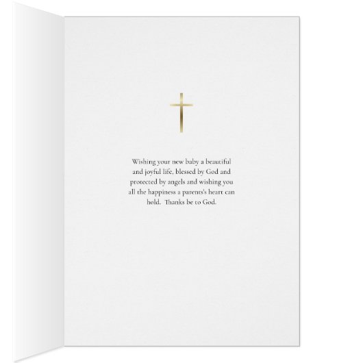 Pastell Blume Orthodox Herzlichen Glückwunsch New (Innen (Rechts))