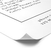 Pastell Blume Salon Preisliste Plakat (Ecke)