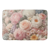 Pastell Blume Shabby Chic Rose Blumenmuster Badematte (Vorderseite)