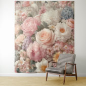 Pastell Blume Shabby Chic Rose Blumenmuster Wandteppich (Beispiel)