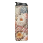 Pastell Blume Shabby Chic Rose Thermosbecher (Nach rechts gedreht)