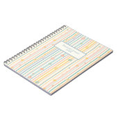 Pastell-Blume Stripes-Journal Notizblock (Linke Seite)