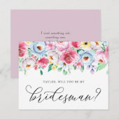 Pastell-Blume werden meine Bridesman-Karte sein Postkarte (Vorne/Hinten)