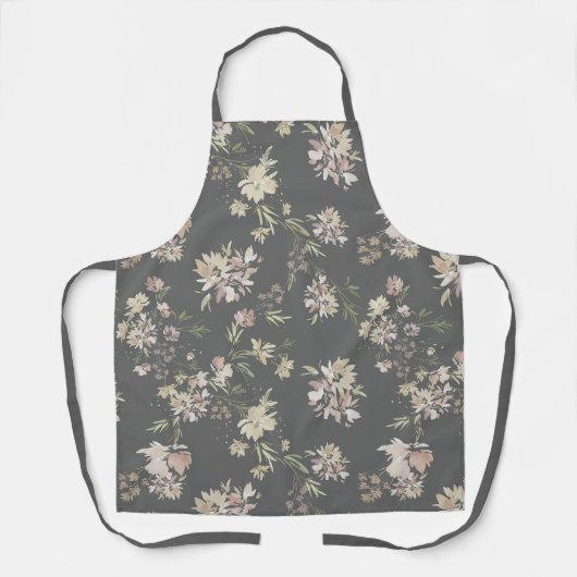 Pastell-Blumen-Allover-Print-Schürze Schürze (Vorderseite)