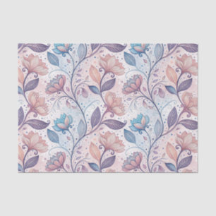Pastell-Blumen-Aquarell-Abstraktmalerei-Muster Seidenpapier