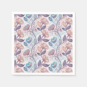 Pastell-Blumen-Aquarell-Abstraktmalerei-Muster Serviette